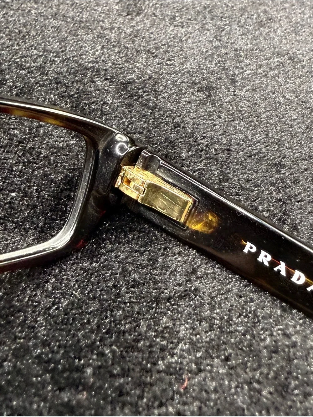 PRADA VPR 19L Tortoise Eyeglasses Frames 52-16-135 Made in Italy Y2K
